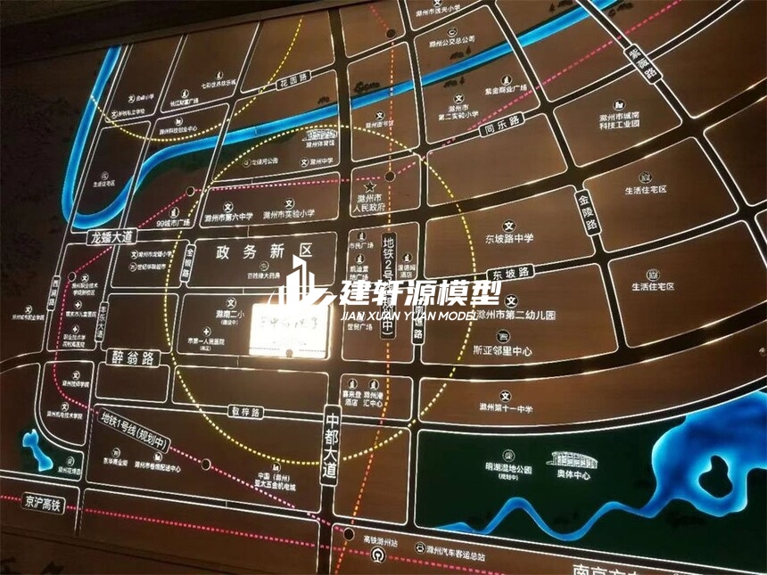 站前区域壁挂模型